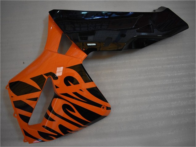 Beste Honda CBR600RR Motorrad Verkleidung 2005-2006 - Orange Schwarz Flamme