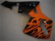 Beste Honda CBR600RR Motorrad Verkleidung 2005-2006 - Orange Schwarz Flamme