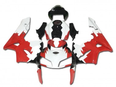Beste Honda CBR600RR Motorrad Verkleidung 2005-2006 - Weiss Rot Schwarz