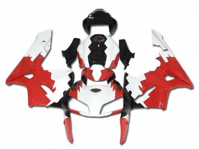 Beste Honda CBR600RR Motorrad Verkleidung 2005-2006 - Weiss Rot Schwarz