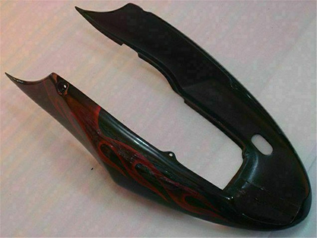 Beste Honda CBR600 F4i Motorrad Verkleidung 2004-2007 - Glanzendes Schwarz Rot Flamme