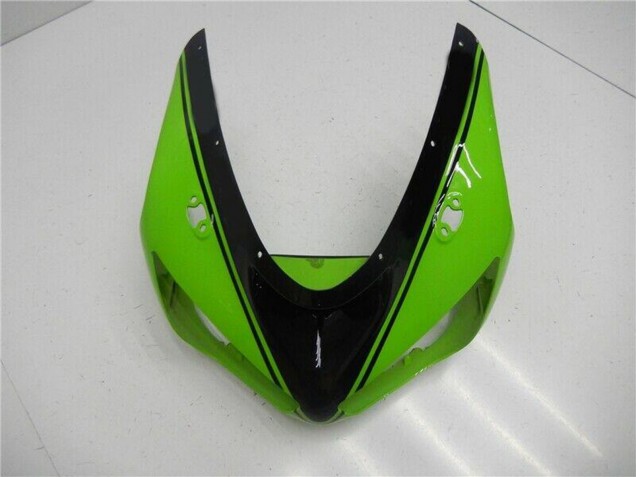 Beste Kawasaki ZX6R Motorrad Verkleidung 2005-2006 - Grun Glanzendes Schwarz
