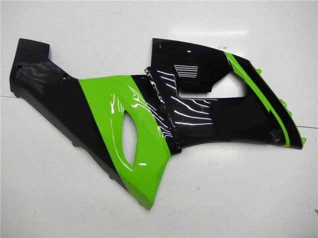 Beste Kawasaki ZX6R Motorrad Verkleidung 2005-2006 - Grun Glanzendes Schwarz