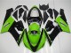 Beste Kawasaki ZX6R Motorrad Verkleidung 2005-2006 - Grun Glanzendes Schwarz