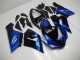 Beste Kawasaki ZX6R Motorrad Verkleidung Kit 2005-2006 - Blau Glanzendes Schwarz