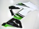 Beste Kawasaki ZX6R Motorrad Verkleidung 2013-2018 - Grun Weiss Glanzendes Schwarz