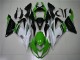 Beste Kawasaki ZX6R Motorrad Verkleidung 2013-2018 - Grun Weiss Glanzendes Schwarz