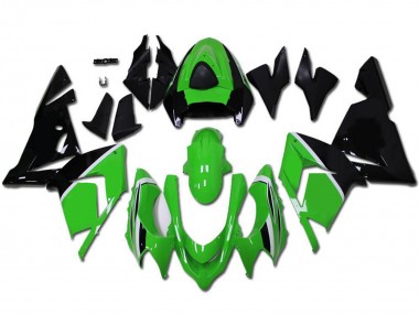 Beste Kawasaki ZX10R Motorrad Verkleidung 2004-2005 - Grun Glanzendes Schwarz