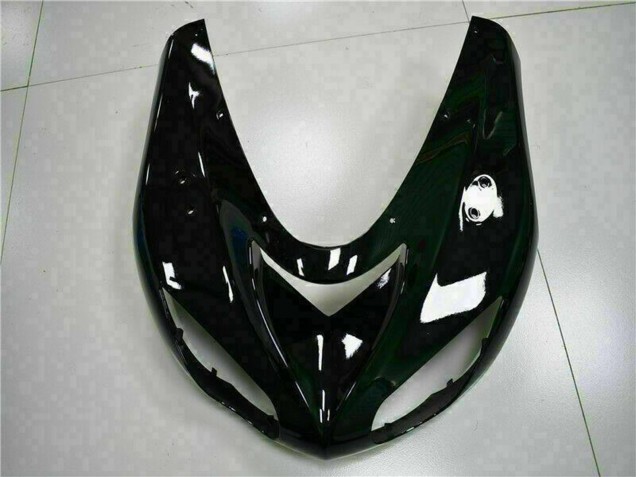 Beste Kawasaki ZX10R Motorrad Verkleidung Kit 2006-2007 - Glanzendes Schwarz Rot Flamme
