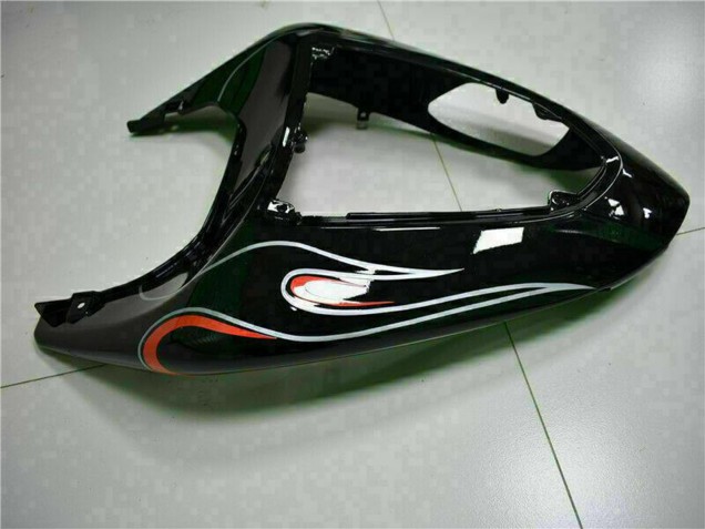 Beste Kawasaki ZX10R Motorrad Verkleidung Kit 2006-2007 - Glanzendes Schwarz Rot Flamme