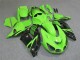 Beste Kawasaki ZX14R ZZR1400 Motorrad Verkleidung 2006-2011 - Grun Glanzendes Schwarz