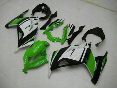 Beste Kawasaki Ninja 300 EX300R Motorrad Verkleidung 2013-2024 - Weiss Grun Schwarz