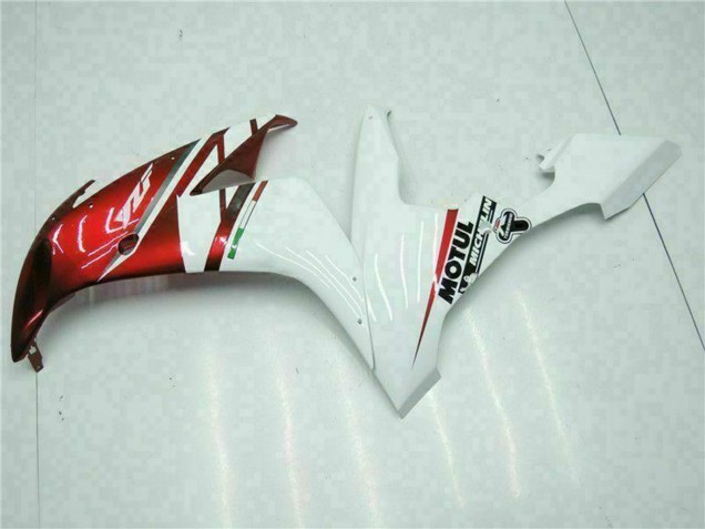 Beste Yamaha YZF R1 Motorrad Verkleidung 2004-2006 - Weiss Rot Gelb Motul 46