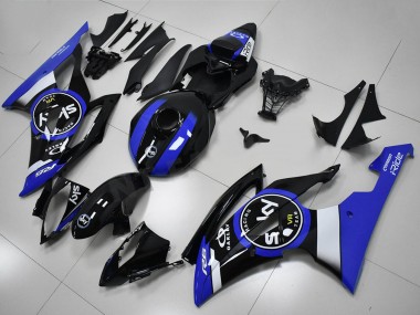 Beste Yamaha YZF R6 Motorrad Verkleidung 2008-2016 - Weiss Blau Glanzendes Schwarz