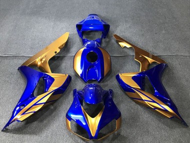 Beste Honda CBR1000RR Motorrad Verkleidung 2006-2007 - Gold Blau