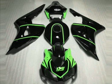 Beste Honda CBR1000RR Motorrad Verkleidung 2006-2007 - Glanzendes Schwarz Hohe Sichtbarkeit Grun