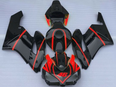 Beste Honda CBR1000RR Motorrad Verkleidung 2004-2005 - Glanzendes Schwarz Rot