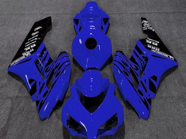 Beste Honda CBR1000RR Motorrad Verkleidung 2004-2005 - Blau Glanzendes Schwarz Flamme