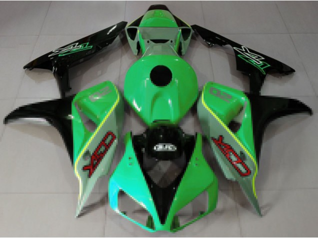 Beste Honda CBR1000RR Motorrad Verkleidung 2006-2007 - Grun Blau Glanzendes Schwarz CBR Stil