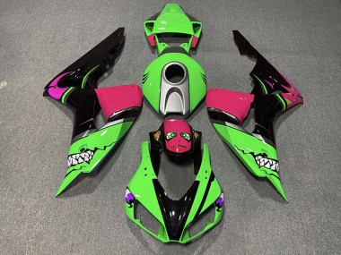 Beste Honda CBR1000RR Motorrad Verkleidung 2006-2007 - Grun Silber Rosa Glanzendes Schwarz Hai