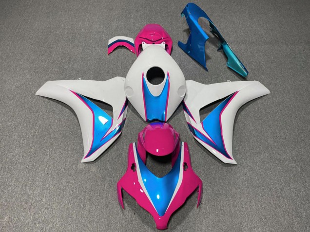 Beste Honda CBR1000RR Motorrad Verkleidung 2008-2011 - Weiss Blau Rosa