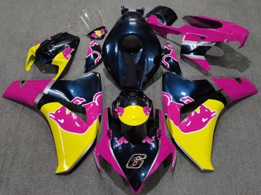 Beste Honda CBR1000RR Motorrad Verkleidung 2008-2011 - Dunkel Blau Rosa Gelb Red Bull