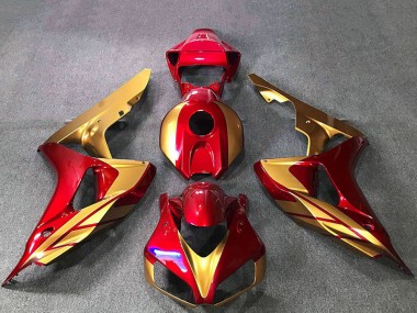 Beste Honda CBR1000RR Motorrad Verkleidung 2006-2007 - Gold Rot