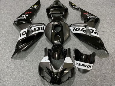 Beste Honda CBR1000RR Motorrad Verkleidung 2006-2007 - Grau Weiss Glanzendes Schwarz Repsol