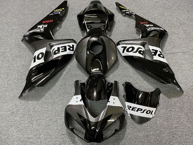 Beste Honda CBR1000RR Motorrad Verkleidung 2006-2007 - Grau Weiss Glanzendes Schwarz Repsol