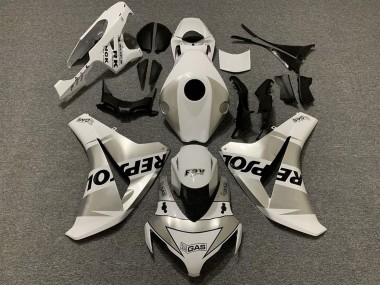 Beste Honda CBR1000RR Motorrad Verkleidung 2008-2011 - Weiss Silber Schwarz Repsol