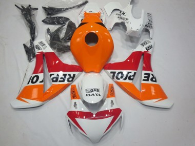 Beste Honda CBR1000RR Motorrad Verkleidung 2008-2011 - Orange Weiss Rot Glanzendes Schwarz Repsol