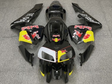 Beste Honda CBR600RR Motorrad Verkleidung 2005-2006 - Schwarz Gelb Weiss Red Bull