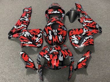 Beste Honda CBR600RR Motorrad Verkleidung 2005-2006 - Camouflage Rot