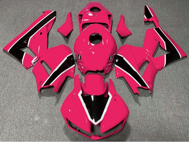 Beste Honda CBR600RR Motorrad Verkleidung 2013-2023 - Rosa Weiss Glanzendes Schwarz