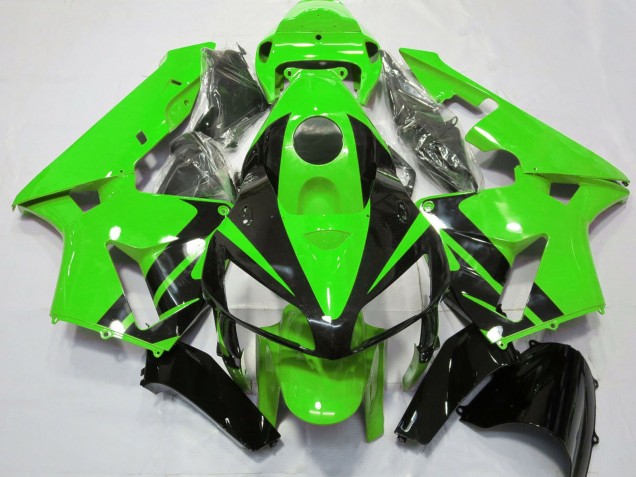 Beste Honda CBR600RR Motorrad Verkleidung 2005-2006 - Grun Glanzendes Schwarz Design