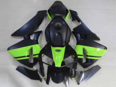 Beste Honda CBR600RR Motorrad Verkleidung 2005-2006 - Matt Schwarz Hellgrun