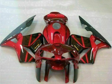 Beste Honda CBR600RR Motorrad Verkleidung 2005-2006 - Rot Schwarz