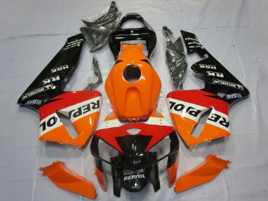 Beste Honda CBR600RR Motorrad Verkleidung 2005-2006 - Orange Rot Weiss Schwarz Repsol OEM Stil