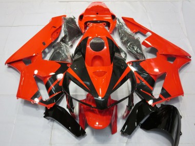 Beste Honda CBR600RR Motorrad Verkleidung 2005-2006 - Rot Schwarz Streifen