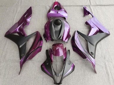 Beste Honda CBR600RR Motorrad Verkleidung 2007-2008 - Lila Matt Schwarz