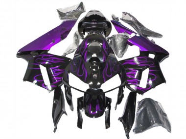 Beste Honda CBR600RR Motorrad Verkleidung 2005-2006 - Lila Flamme