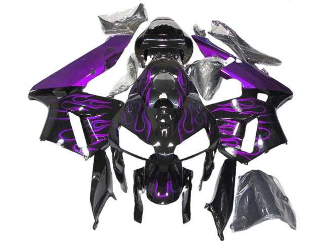 Beste Honda CBR600RR Motorrad Verkleidung 2005-2006 - Lila Flamme
