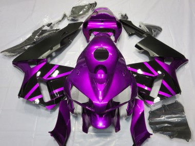 Beste Honda CBR600RR Motorrad Verkleidung 2005-2006 - Lila Glanzendes Schwarz Design