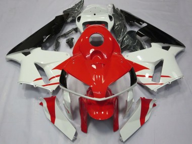 Beste Honda CBR600RR Motorrad Verkleidung 2005-2006 - Weiss Rot Schwarz