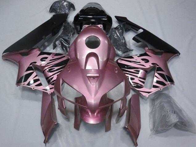 Beste Honda CBR600RR Motorrad Verkleidung 2005-2006 - Rose Rosa Flamme