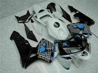 Beste Honda CBR600RR Motorrad Verkleidung 2005-2006 - Weiss Schwarz Grun