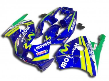 Beste Honda CBR250RR Motorrad Verkleidung 1990-1998 - Blau Gelb Grun MoviStar Rot Castrol