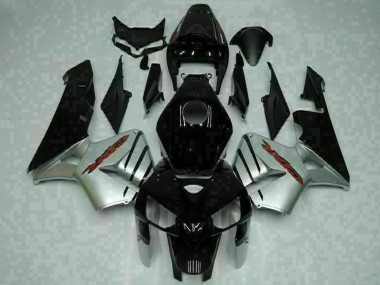 Beste Honda CBR600RR Motorrad Verkleidung 2005-2006 - Glanzendes Schwarz Silber