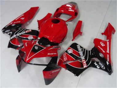 Beste Honda CBR600RR Motorrad Verkleidungen Kit 2005-2006 - Rot Schwarz