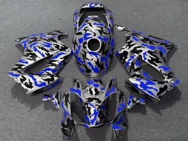 Beste Honda VFR 800 Motorrad Verkleidung 2002-2013 - Blau Camouflage